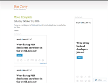 Tablet Screenshot of bencarey.wordpress.com