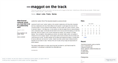 Desktop Screenshot of maggotonthetrack.wordpress.com