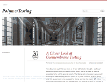 Tablet Screenshot of polymertesting.wordpress.com