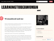 Tablet Screenshot of learningtobeawoman.wordpress.com