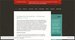 Desktop Screenshot of enddeathpenalty.wordpress.com