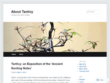 Tablet Screenshot of abouttantivy.wordpress.com
