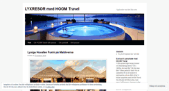 Desktop Screenshot of lyxresor.wordpress.com