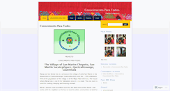 Desktop Screenshot of conocimientoparatodos.wordpress.com