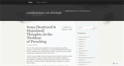 Desktop Screenshot of coinherenceanattempt.wordpress.com