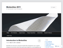 Tablet Screenshot of biotextiles.wordpress.com