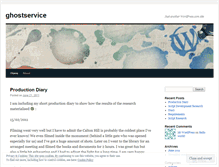 Tablet Screenshot of ghostservice.wordpress.com