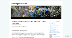 Desktop Screenshot of cambridgeactionfund.wordpress.com