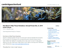Tablet Screenshot of cambridgeactionfund.wordpress.com