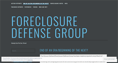 Desktop Screenshot of foreclosuredefensegroup.wordpress.com