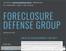 Tablet Screenshot of foreclosuredefensegroup.wordpress.com