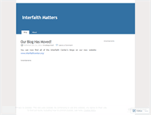 Tablet Screenshot of interfaithmatters.wordpress.com