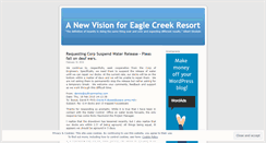 Desktop Screenshot of eaglecreekresort.wordpress.com