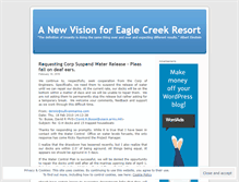 Tablet Screenshot of eaglecreekresort.wordpress.com