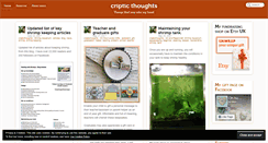 Desktop Screenshot of cripticthoughts.wordpress.com