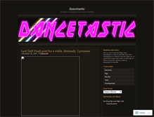Tablet Screenshot of dancetastic.wordpress.com