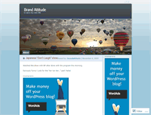 Tablet Screenshot of brandattitude.wordpress.com