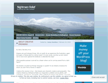 Tablet Screenshot of nightmarerelief.wordpress.com
