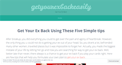 Desktop Screenshot of getyourexbackeasily.wordpress.com