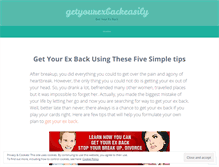 Tablet Screenshot of getyourexbackeasily.wordpress.com