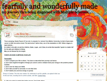Tablet Screenshot of fearfulandwonderful.wordpress.com