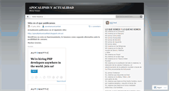 Desktop Screenshot of apocalipsisyactualidad.wordpress.com