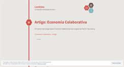 Desktop Screenshot of lambdas.wordpress.com