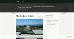 Desktop Screenshot of isthisrealestate.wordpress.com