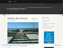 Tablet Screenshot of isthisrealestate.wordpress.com