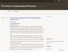 Tablet Screenshot of independentpharmacy.wordpress.com