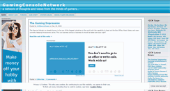 Desktop Screenshot of gamingconsolenetwork.wordpress.com