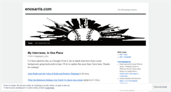 Desktop Screenshot of enosarris.wordpress.com