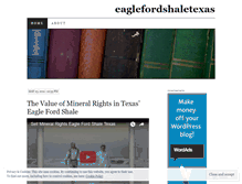 Tablet Screenshot of eaglefordshaletexas.wordpress.com