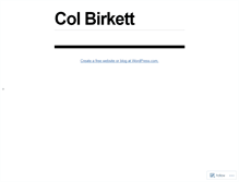 Tablet Screenshot of colbirkett.wordpress.com