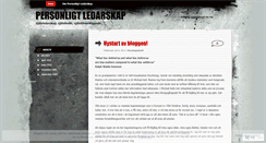 Desktop Screenshot of personligtledarskap.wordpress.com