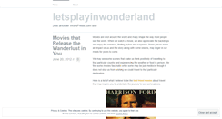 Desktop Screenshot of letsplayinwonderland.wordpress.com