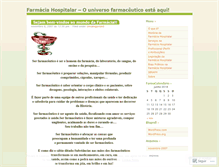 Tablet Screenshot of farmaciahospitalar.wordpress.com