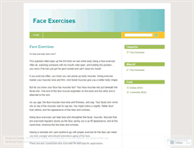 Tablet Screenshot of faceexercisesblog.wordpress.com