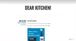 Desktop Screenshot of dearkitchen.wordpress.com