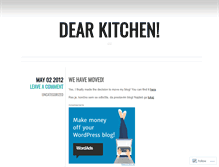 Tablet Screenshot of dearkitchen.wordpress.com