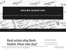 Tablet Screenshot of nieuwemarketing.wordpress.com