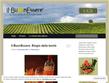 Tablet Screenshot of ilbuonessere.wordpress.com