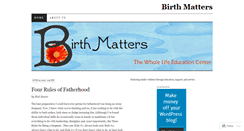 Desktop Screenshot of birthmatterswlec.wordpress.com