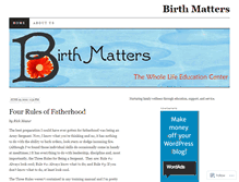 Tablet Screenshot of birthmatterswlec.wordpress.com