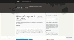 Desktop Screenshot of geeknteen.wordpress.com