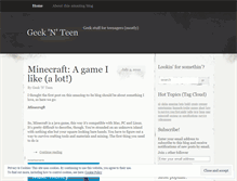 Tablet Screenshot of geeknteen.wordpress.com