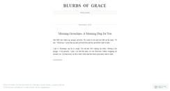 Desktop Screenshot of blurbsofgrace.wordpress.com