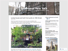 Tablet Screenshot of ephemeralnewyork.wordpress.com