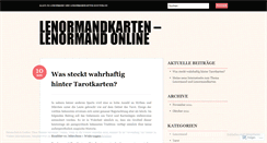 Desktop Screenshot of lenormandonline.wordpress.com
