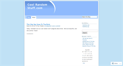 Desktop Screenshot of coolrandomstufff.wordpress.com